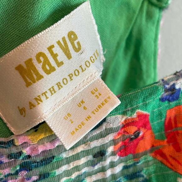 Anthro Maeve Quinn Floral Textured Cami Top - size 2 - Picture 8 of 8